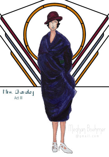 Mrs. Cheveley, coat, Act 3